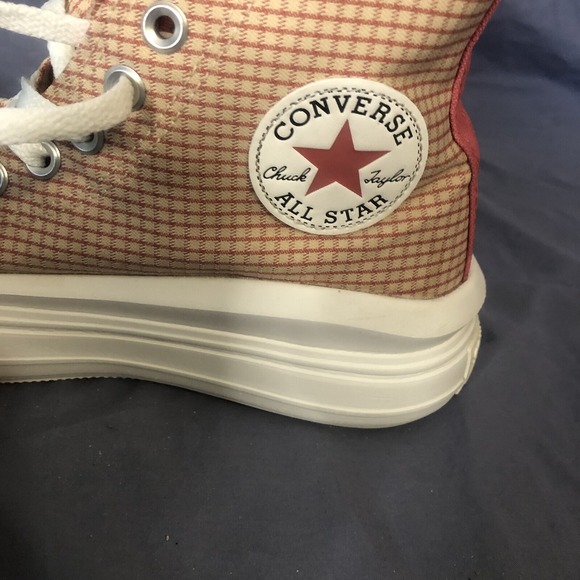 Converse Women's Chuck Taylor All Star Move Hi Chunky Plaid Shoe A05130C Size 7 - Picture 9 of 9